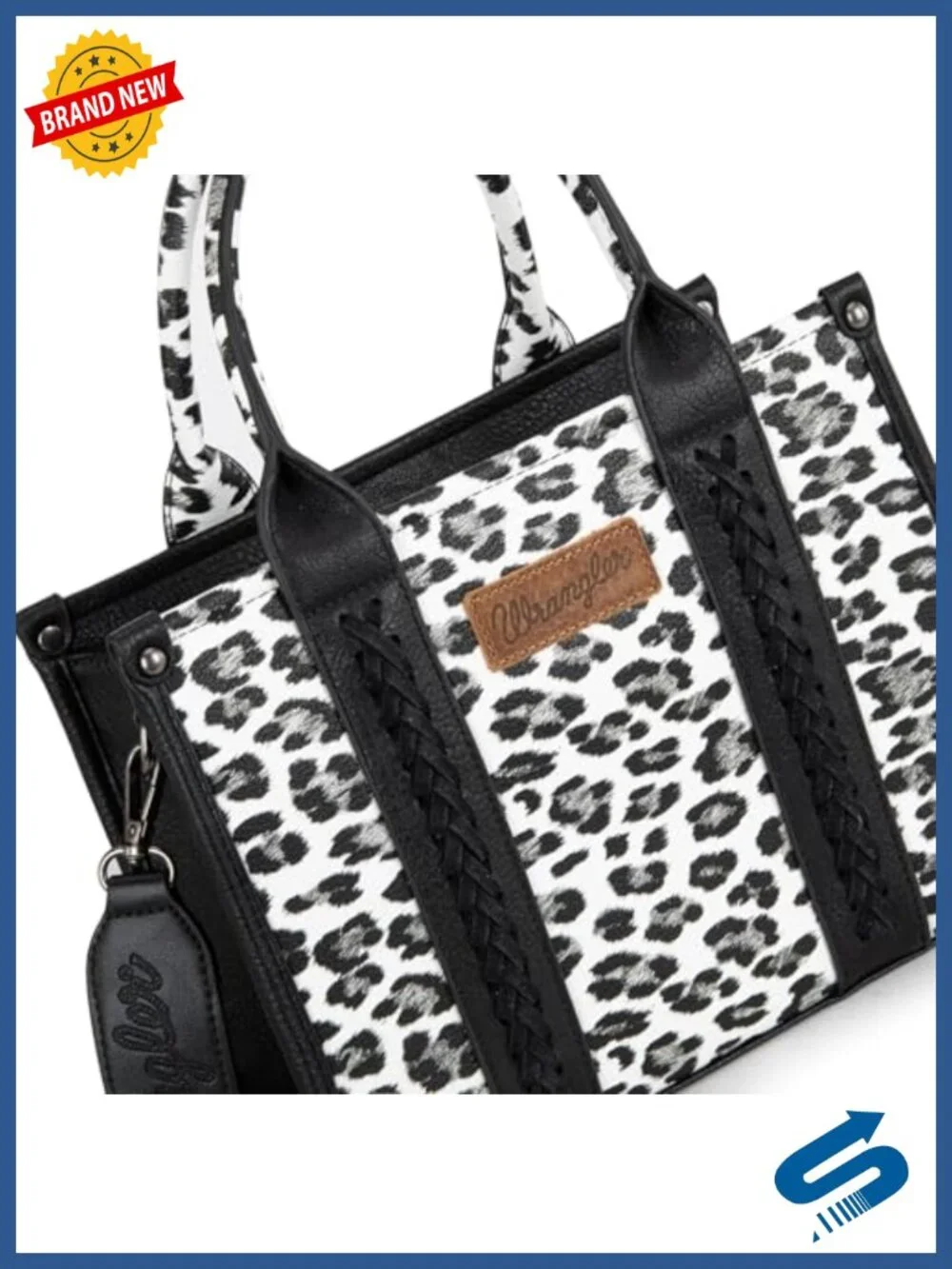 Faux Leather Woven Tote Bag with Signature Strap - Top Handle Satchel